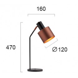 Veioza DEXTER 4215900 Viokef E27, Negru, Grecia