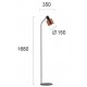 Lampadar DEXTER 4216100 Viokef E27, Negru, Grecia