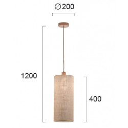 Pendul SENSO 4216300 Viokef E27, Natural, Grecia