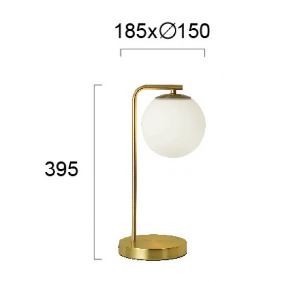 Veioza DANAE 4219300 Viokef E14, Auriu, Grecia