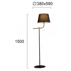 Lampadar LARGO 4221400 Viokef E27, Negru, Grecia