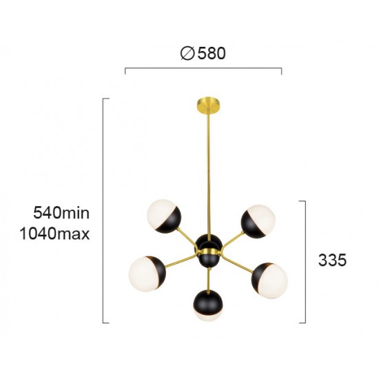 Suspensie ORBIT 4221900 Viokef G9, Alb, Grecia