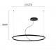Suspensie VERDI 4224200 Viokef LED, Negru, Grecia