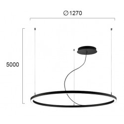 Suspensie VERDI 4224201 Viokef LED, Negru, Grecia
