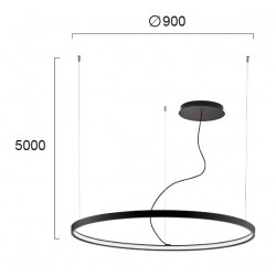 Suspensie VERDI 4224301 Viokef LED, Negru, Grecia