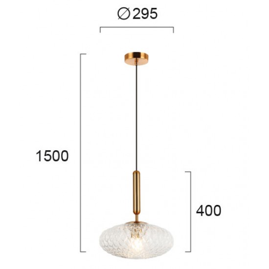 Pendul ESTER 4225600 Viokef E27, Transparent, Grecia