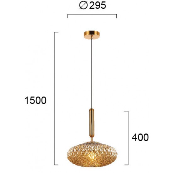 Pendul ESTER 4225601 Viokef E27, Amber, Grecia