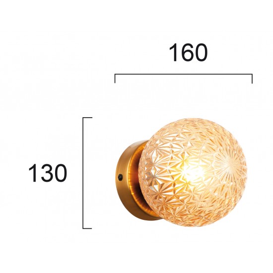 Aplica ASPA 4226101 Viokef G9, Amber, Grecia