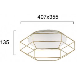 Plafoniera MONTE 4227401 Viokef LED, Alb, Grecia