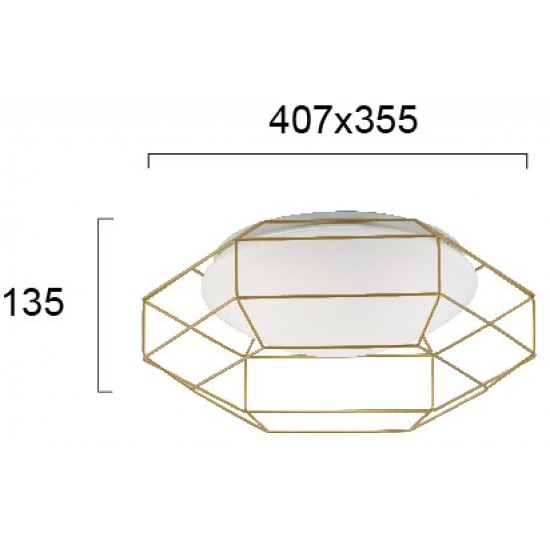 Plafoniera MONTE 4227401 Viokef LED, Alb, Grecia