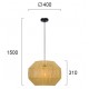 Pendul ANTEO 4228200 Viokef E27, Natural, Grecia