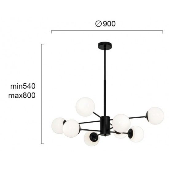 Suspensie ANOUK 4228500 Viokef G9, Alb, Grecia