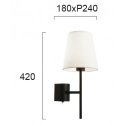 Aplica Dormitor SONIA 4229201 Viokef E27, Alb, Grecia