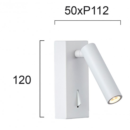 Aplica Dormitor ZEN 4229300 Viokef LED, Alb, Grecia