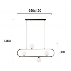Suspensie FANCY 4229800 Viokef G9, Alb, Grecia
