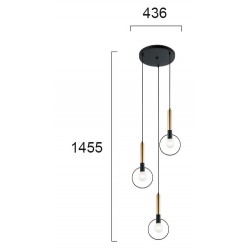 Suspensie STAR 4230400 Viokef E27, Negru, Grecia