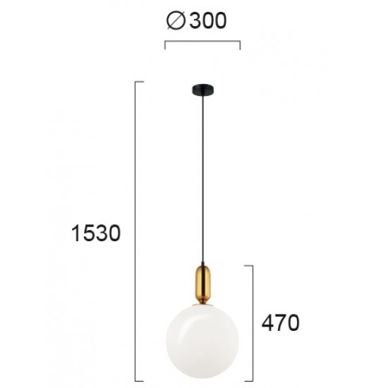 Pendul NEPTUNE 4230600 Viokef E27, Auriu, Grecia