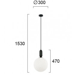 Pendul NEPTUNE 4230601 Viokef E27, Alb, Grecia