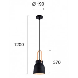 Pendul CARLA 4231501 Viokef E27, Negru, Grecia