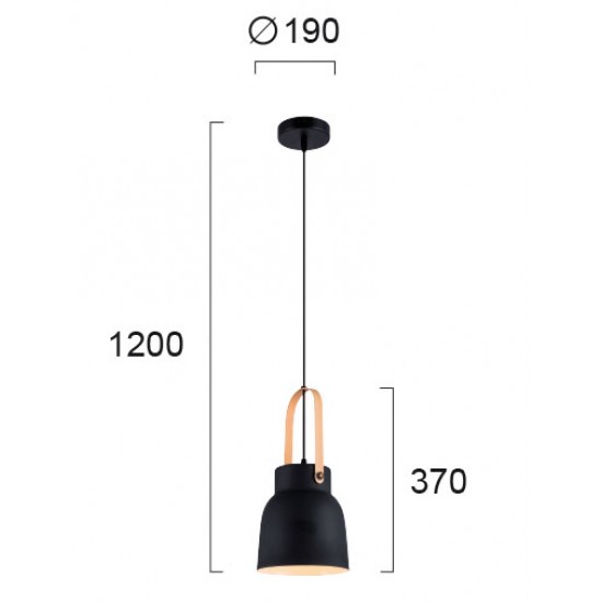 Pendul CARLA 4231501 Viokef E27, Negru, Grecia