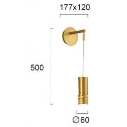 Aplica PALOMA 4233101 Viokef GU10, Auriu, Grecia