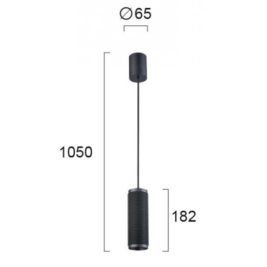 Pendul KNURL 4233200 Viokef GU10, Negru, Grecia