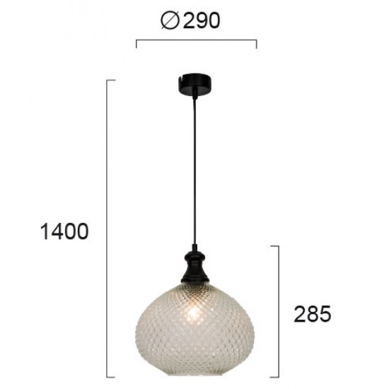 Pendul ANETTE 4233400 Viokef E27, Transparent, Grecia