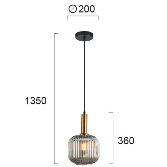 Pendul SOPHIE 4233600 Viokef E27, Fumuriu, Grecia