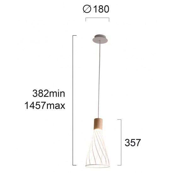 Pendul HANK 4235200 Viokef GU10, Alb, Grecia