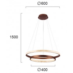 Suspensie SYDNEY 4236000 Viokef LED, Cafea, Grecia