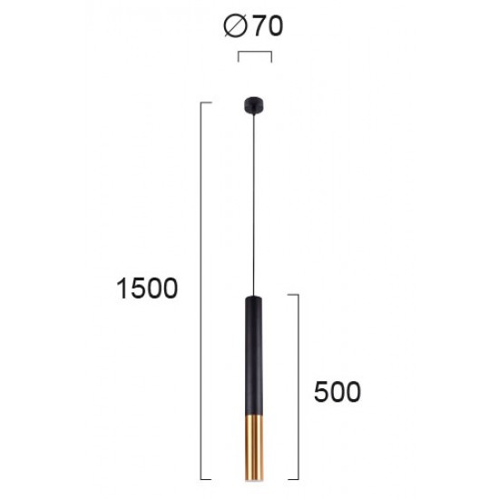 Pendul MAX 4236600 Viokef GU10, Negru, Grecia