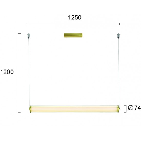 Suspensie FRIDA 4237800 Viokef LED, Auriu, Grecia