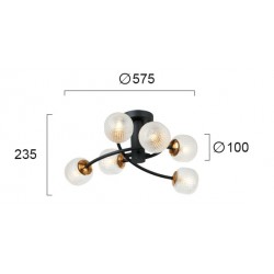 Lustra Plafon IFIGENIA 4239500 Viokef G9, Grecia