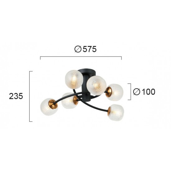 Lustra Plafon IFIGENIA 4239500 Viokef G9, Grecia