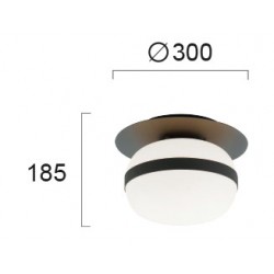 Plafoniera PALMA 4245700 Viokef E27, Negru, Grecia