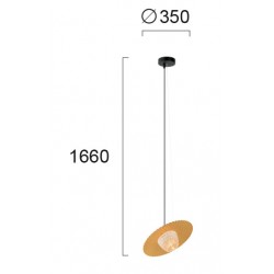Pendul CARMEN 4246600 Viokef G9, Negru, Grecia