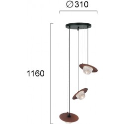 Suspensie CARMEN 4246700 Viokef G9, Negru, Grecia