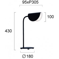 Veioza ADA 4248300 Viokef G9, Negru, Grecia