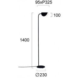 Lampadar ADA 4248400 Viokef G9, Negru, Grecia