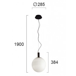 Pendul ANGELO 4248700 Viokef E27, Negru, Grecia