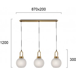 Suspensie DORIA 4249600 Viokef E27, Alb, Grecia