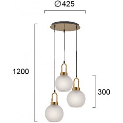 Suspensie DORIA 4249700 Viokef E27, Alb, Grecia