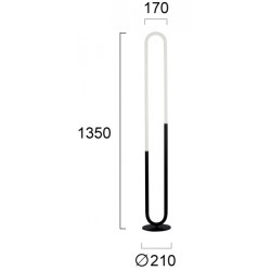 Lampadar GIROTONDO 4250100 Viokef LED, Negru, Grecia
