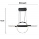 Suspensie GIROTONDO 4250200 Viokef LED, Negru, Grecia