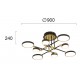 Lustra Plafon PERSA 4251200 Viokef LED, Negru, Grecia