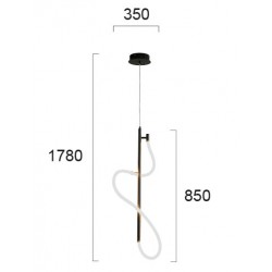 Pendul ANNETE 4251301 Viokef LED, Negru, Grecia