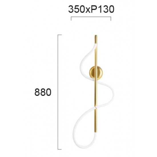 Aplica ANNETE 4251400 Viokef LED, Auriu, Grecia