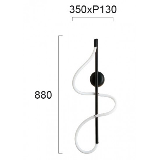 Aplica ANNETE 4251401 Viokef LED, Negru, Grecia