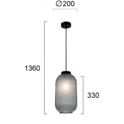 Pendul ASTOR 4253101 Viokef E27, Fumuriu, Grecia