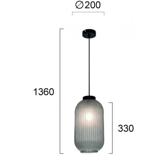 Pendul ASTOR 4253101 Viokef E27, Fumuriu, Grecia